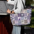thumbnail image 4 of Wukai Lavender Flowers Print Zipper Bag,large Beach Tote Bag,Waterproof Sandproof Bag,Grocery and Picnic Tote Travel Bag, 4 of 5