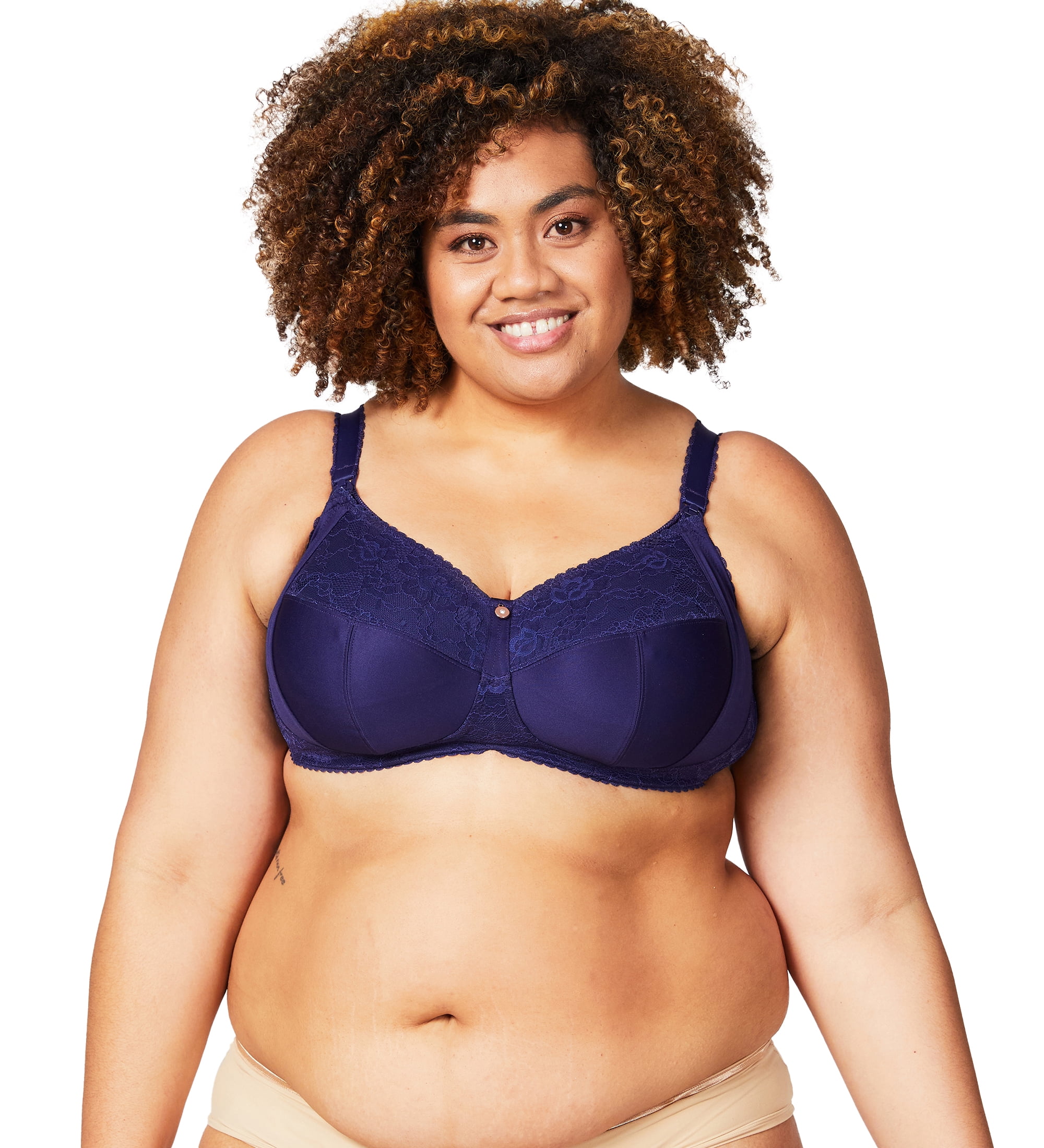 Cake Maternity Tea Wireless Nursing Bra, Soft Cup Wirefree Full Coverage Maternity  Bra, 32F UK / 32G US, Navy 