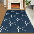 thumbnail image 3 of Sports Golf Rug, Dark Blue Simple Living Room Rug, Outdoor Rug Shed-Free Non Skid Low Pile Carpet for Bedroom Floor Patio Gaming Room Camping Rug 4x5ft, 3 of 6