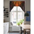 thumbnail image 4 of Red Forest Fall Swag Valances for Windows, Small Curtains Drapes, Autumn Botanical Leaves Modern Art Kitchen Window Curtains Over Sink Rod Pocket Window Treatment Valance for Bedroom/Bathroom 56"x36", 4 of 5