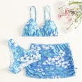 thumbnail image 1 of LSLJS Girls Swimsuit 3 Piece Tropical Botanical Printed Shorts Hanging Neck Swimsuit Beach Bikini Swimsuit Panty 3 Piece Set 8-15years, Girls Bathing Suits, 1 of 6