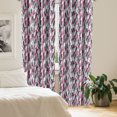 thumbnail image 3 of Ambesonne Abstract 4-Panel Curtains, Colorful Trapezoid Stripes, 56"x84", Magenta Pale Eggplant, 3 of 4