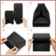 thumbnail image 5 of Cajas de regalo Mefleet de 30 x 30 x 13 cm, color negro, paquete de 10 unidades con tapa, 5 of 6