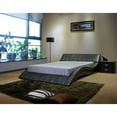 thumbnail image 3 of Greatime  B1041-1 Wave-like Shape Upholstered Modern Platform Bed White Queen, 3 of 5