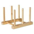 thumbnail image 5 of sunsanly Kitchen Storage Rack Bamboo Anti-skid Plate Pot Lid Dish Bowl Drying Holder Organization Cutting Board Drainage Stand, 5 of 8