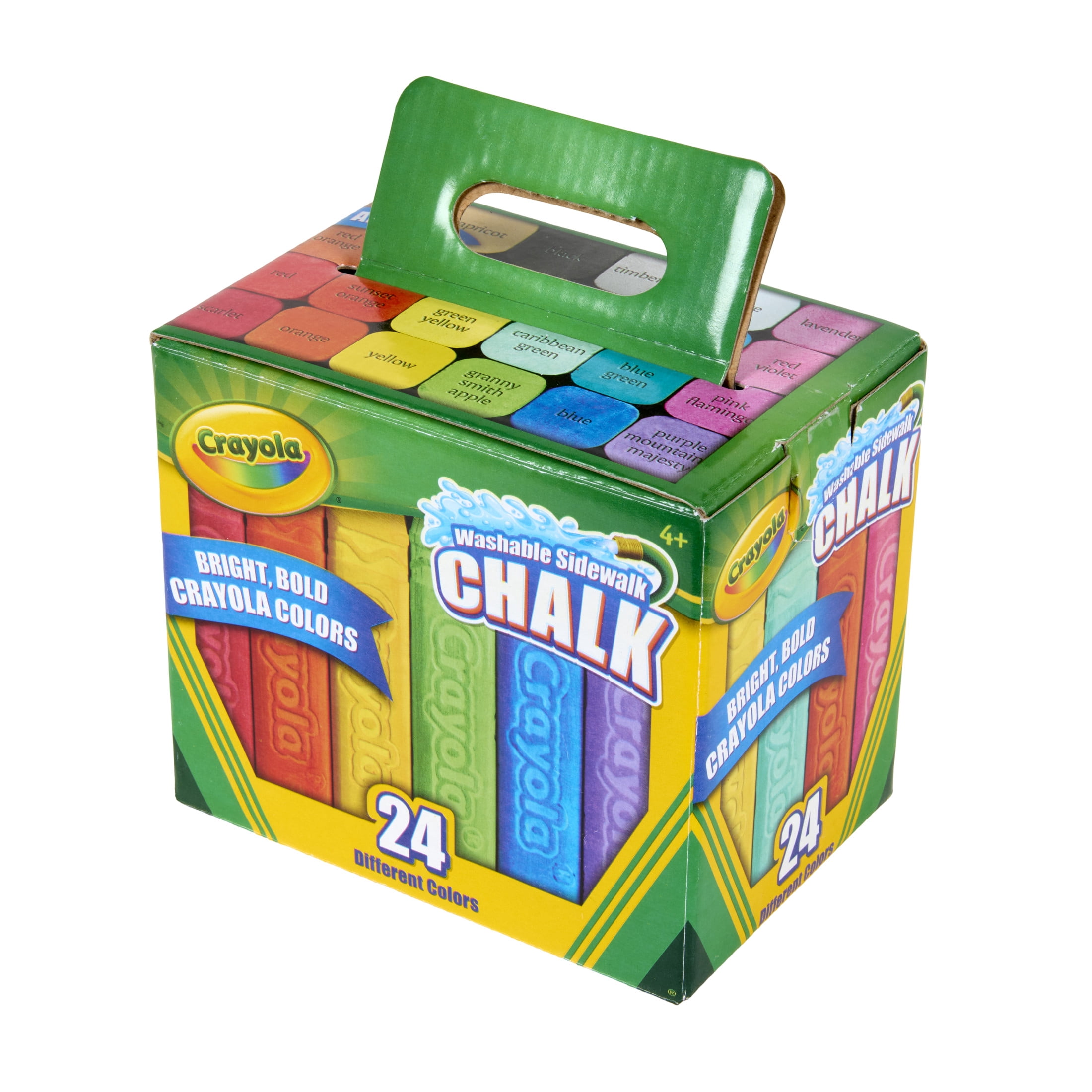 Crayola Washable Sidewalk Chalk, 24 Ct, Outdoor Toys, Summer Activities for Kids, Screen Free Play, Arts and Crafts, Creative Gifts for Kids, Ages 4+