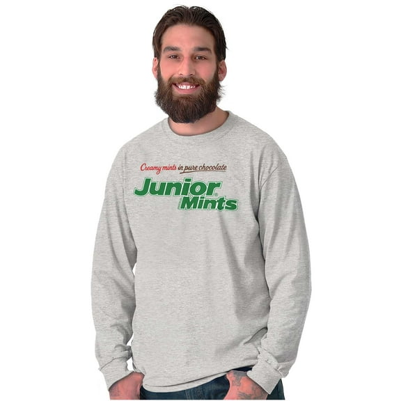Junior Mints Logo Favorite Candy Long Sleeve TShirt Men Women Brisco Brands S
