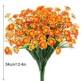 thumbnail image 4 of pitrice 6pcs Artificial Chrysanthemum Bouquet Simulation Floral Decor Plastic artificial Flower Wedding Home Ornament, Orange, 4 of 7