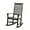 Dark, variant on Northbeam Solid Acacia Hardwood Outdoor Patio Slatted Back Rocking Chair, White