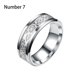 thumbnail image 3 of Anillo decorativo para hombre Sonducket chapado en acero inoxidable Plata talla 7, 3 of 6