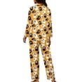thumbnail image 5 of Kuiaobaty Ghost Halloween Print Women Pajamas Set Button Down Sleepwear Long Sleeve Nightwear with Long Pants Soft Pjs Set with Pockets, 4XL, 5 of 7