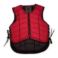 thumbnail image 4 of Chaleco de equitación, Guardias deportivos Chaleco con cremallera Accesorios transpirables Chaleco de entrenamiento Chaleco ecuestre para hombres para , Rojo, Niño M shamjiam Chaleco ecuestre, 4 of 8