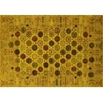 thumbnail image 1 of Ahgly Company Machine Washable Indoor Rectangle Oriental Yellow Industrial Area Rugs, 3' x 5', 1 of 4