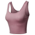 thumbnail image 3 of FashionOutfit Women's Junior Sized Basic Solid Sleeveless Crop Tank Top, 3 of 5