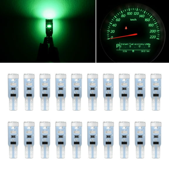SCITOO 20x Instrument Cluster Dash Panel Lights T5-5-3014-SMD-Green For 530i 2012-2013 For 535i 2011-2016 For 550i 2011-2016 For M5 2012-2016 For Chevrolet