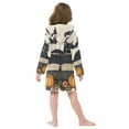 thumbnail image 7 of FORMRS Niños Bathrobe Unisex Hooded Robe Soft Plush Pajamas Sleepwear, Size 10-12T, Beige Halloween Cat, 7 of 7