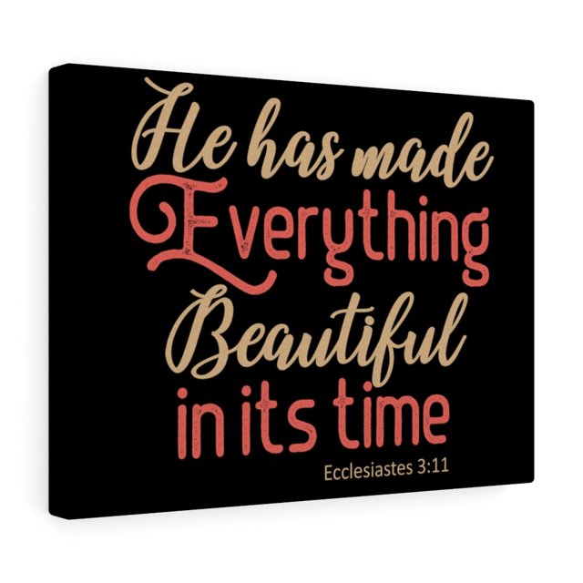 Scripture Walls Beautiful In Its Time Ecclesiastes 3:11 Christian Wall Art Bible Verse Print Ready To Hang Unframed