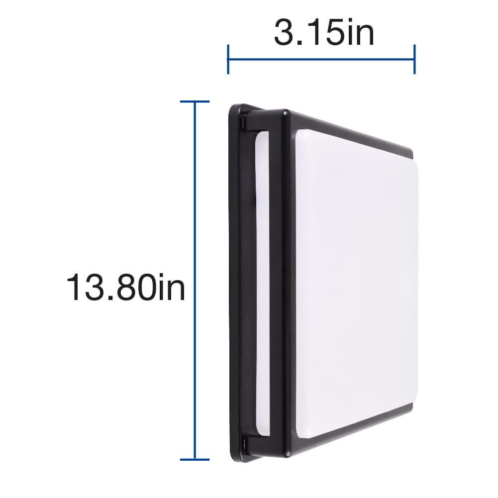 Better Homes & Gardens 14" LED Flush Mount Ceiling Light, Double Square Metal Design, 5 Color Settings, Indoor, ETL Listed
