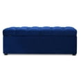 Arlo Tufted Storage Bench, Navy Blue