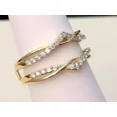 thumbnail image 3 of Forever Jewels 1Ct Round Moissanite Women Ring Guard Enhancer 14K Yellow Gold Plated, 3 of 4
