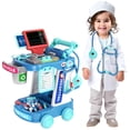 thumbnail image 1 of Set de juego Doctor Kit Jovow Pretend con carrito y estetoscopio para niños de 3 a 8 años, 1 of 8