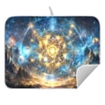 thumbnail image 5 of Ryvnso Neon Starry Sky Night Dish Drying Mat for Kitchen Countertop 18x24 Large Dish Pad Drainer Rack Dish Sink Mats, 5 of 7