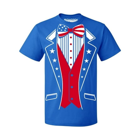 USA Tuxedo Patriotic 4th of July Men's T-shirt, M, (Best 4th Of July Discounts)