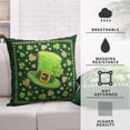 thumbnail image 6 of Brythos St. Patrick's Day Pillowcases,Lucky Gold and Green Spring Clover Pattern,24x24inch,2 Count, 6 of 7