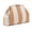 Striped-Beige Brown, variant on Cloud Clutch Makeup Bag Wide Open Large Capacity Knit Snap Shut Pouch for Women