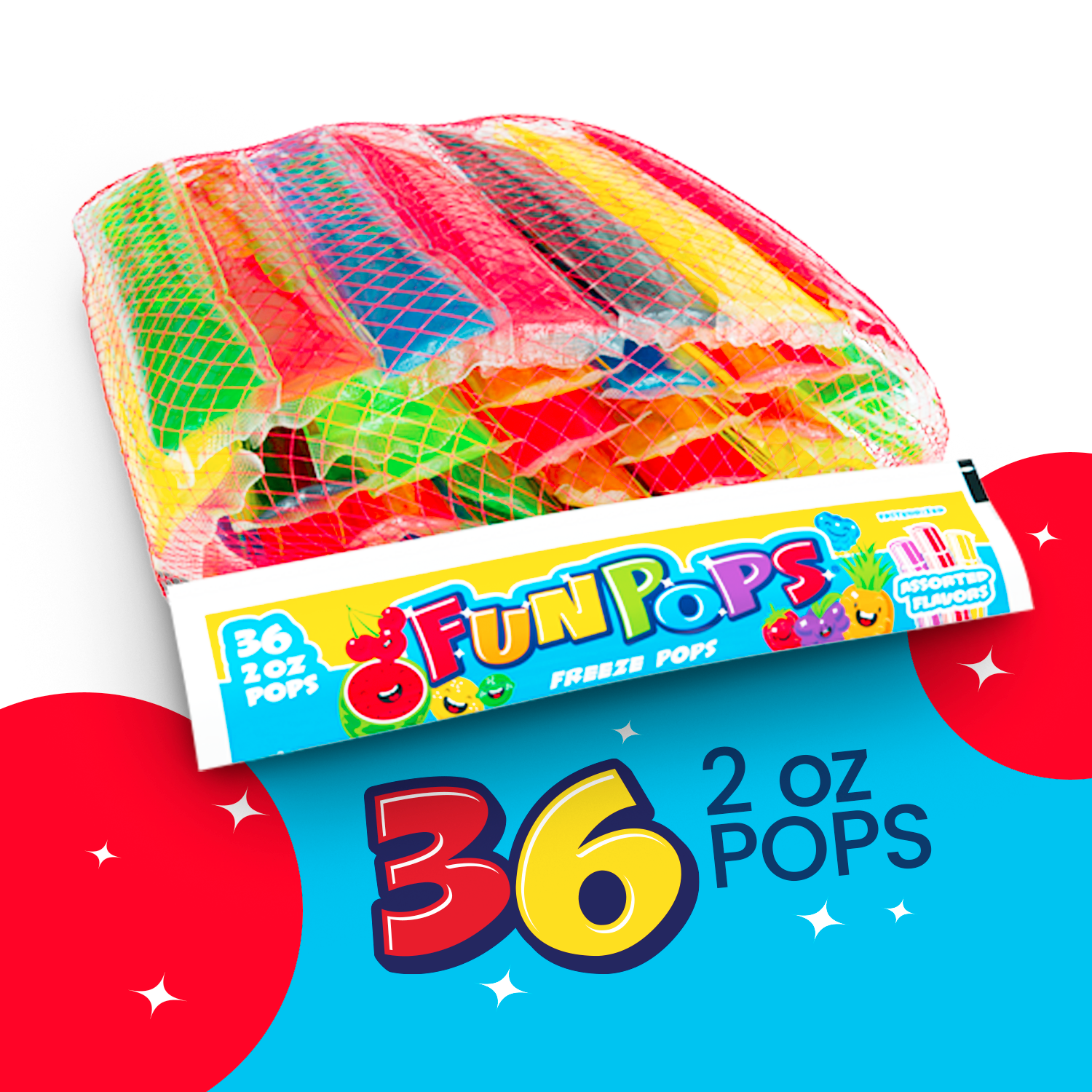 FunPops Freezer Ice Pops, 2 oz, 36 Count Bag, Variety Pack - image 3 of 11
