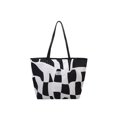 thumbnail image 1 of SAYOO Bolso de hombro con patrón geométrico para mujer, bolsos con botones magnéticos de alta capacidad, bolso de lona de viaje SAYOO  casual, 1 of 9