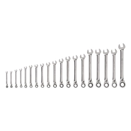 TEKTON Reversible 12-Point Ratcheting Combination Wrench Set, 19-Piece (6-24 mm) | WRC94003