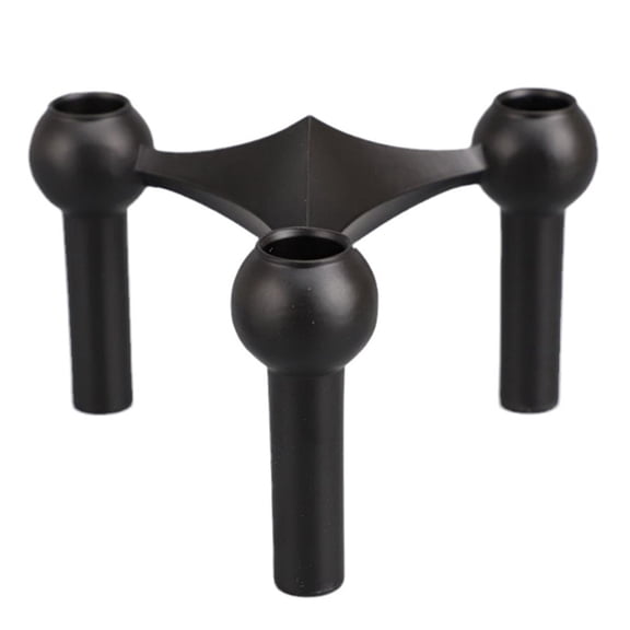 Metal Candlesticks Nordic Molecular Structure Candlestick Centerpiec Living Room Home Decorative Black