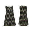 thumbnail image 4 of Lafuoo Mardi Gras Fleur de Lis Pattern Women's Sleeveless Dress, Round Tie Pocket Short Sleeve Dress Summer Clothing, Suitable for Vacation, Leisure, Work-3X-Large, 4 of 8
