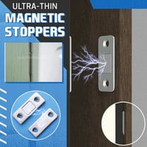 Ultra Thin 0.5Mm Magnetic Door Stoppers | Punch-Free Installation | Strong Adhesive Cabinet & Drawer Closers | Stainless Steel Household Tools (1 Pc)