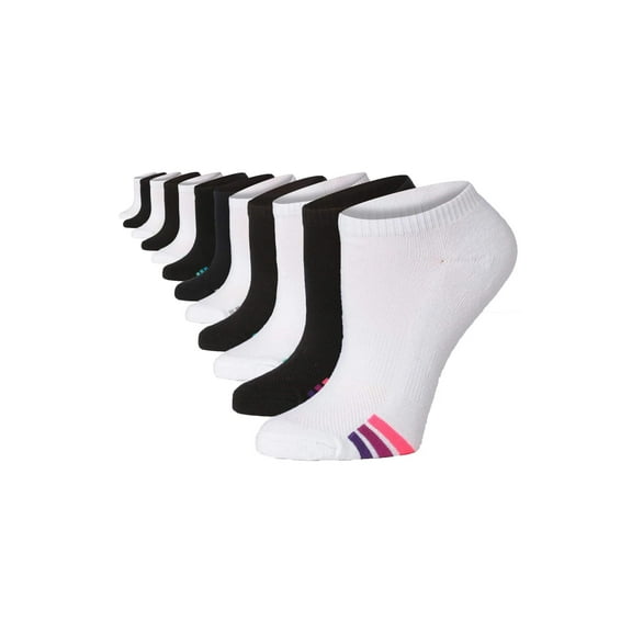 Tipi Toe Women's Athletic Ankle Socks with Arch Support 12-Count