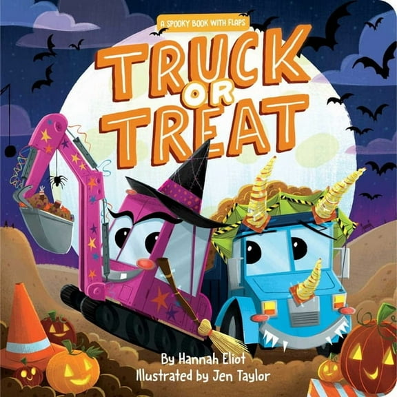 Truck or Treat: A Spooky Book with Flaps, (Board Book)