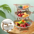 thumbnail image 4 of 3 Tier Ceramic Fruit Basket Holder Bowl Stand Storage Stand Dining Kitchen Decor White, 4 of 9
