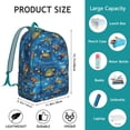 thumbnail image 2 of Abstract Nautical Sea Turtle Pattern Casual Daypack – Vintage Style Backpack with Oxford Durable Material, Large Capacity, and Anti-theft Features for School, Outdoor Activities, and Travel, 2 of 5