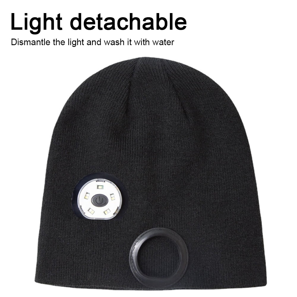 Bonnet LED Avec Lumière Rechargeable USB - Lot De 2 - Idée Cadeau Homme/femme