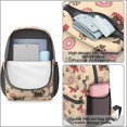 thumbnail image 4 of Pug and Donuts Pink Pattern 17" School Backpacks for Teens,Waterproof Oxford Fabric,S-Shape Padded Straps for School,Travel,Hiking,Camping, 4 of 6