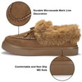 thumbnail image 5 of LUXUR Winter Shoes for Womens Moccasin House Slippers Slip On Ankle Boots Indoor & Outdoor, 5 of 7