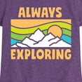 thumbnail image 3 of Instant Message - Always Exploring - Toddler & Youth Girls Short Sleeve Graphic T-Shirt, 3 of 6