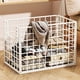 thumbnail image 4 of Cesto de ropa sucia plegable de pie, cesto de almacenamiento de ropa sucia, blanco, 4 of 6