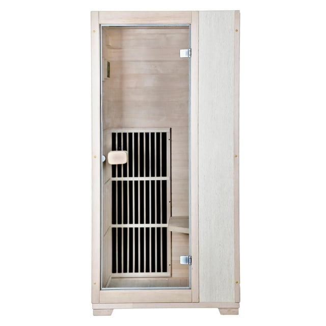 Blisspod 1-Person Far Infrared Sauna Hemlock Low EMF 3 Heaters – White