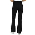 thumbnail image 3 of Indigo Rein BLACK Women's Juniors' Ripped Hi Rise Flare-Leg Jeans,0, W23, 3 of 3