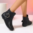 thumbnail image 4 of HWRETIE Casual Flat Booties for Everyday Wear,Stylish Slip-On Boots with Comfortable Flat Soles,Versatile for Any Occasion in Spring and Summer Black/6.5(38), 4 of 7