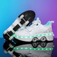 thumbnail image 4 of Kids Teen Wheels Shoes with Lights Women Men Rechargeable Roller Skates Shoes Retractable Wheels Shoe LED Flashing Sneakers for Girls Boys Gift, 4 of 12