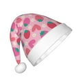 thumbnail image 2 of Haiem Haear Strawberry Pattern Santa Hat Confortable Velvet Christmas Hat for Christmas Party Favors Fit for Adults and Kids, 2 of 6