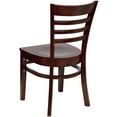 thumbnail image 4 of BizChair 2 Pk. Ladder Back Mahogany Wood Restaurant Chair, 4 of 5